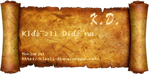 Klézli Diána névjegykártya