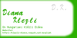 diana klezli business card